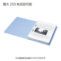 コクヨ　PP製フラットファイル（ワイド）　A4タテ　250枚とじ　背幅30mm　青（ブルー）　フ-HW10NB　10冊