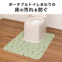 サンコー ポータブルトイレ マット 介護 介助 大判 ずれない 汚れ防止 70×90cm 1枚 ベージュ 吸着 KC-29