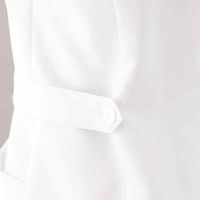 AITOZ（アイトス） ナースジャケット（パイピング） 女性用 半袖 サックスブルー S 861338-007　【終売品】　白衣