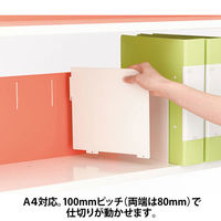 ビジネスアシスト ブックラックワゴン 両面2段 オレンジ 1台 オリジナル