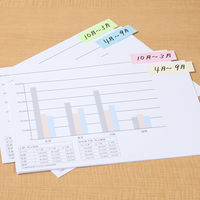 アスクル 付箋 ふせん 貼ってはがせるオフィスのふせん 75×25mm イエロー 黄色 100冊(20冊×5パック)  オリジナル