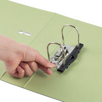 アスクル　リングファイル　A4タテ　2穴　レバー式アーチファイル　背幅66mm　グリーン　緑　シブイロ  オリジナル