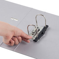 アスクル　リングファイル　A4タテ　2穴　レバー式アーチファイル　背幅66mm　グレー　シブイロ  オリジナル