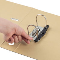 アスクル　リングファイル　A4タテ　2穴　レバー式アーチファイル　背幅66mm　ベージュ　シブイロ  オリジナル