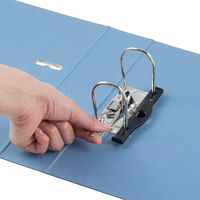 アスクル　リングファイル　A4タテ　2穴　レバー式アーチファイル　背幅66mm　ブルー　青　10冊　シブイロ  オリジナル