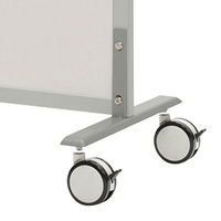 アール・エフ・ヤマカワ アルミフレームスクリーン キャスター付 木目調 ナチュラル 幅816×高さ1616mm1台