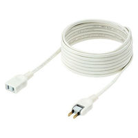 朝日電器（ELPA）　電源延長コード　2P式/1個口/5m/トラッキング防止プラグ/ホワイト　W-1515NB(W)