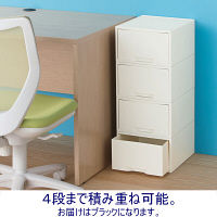 岩崎工業　再生PP引き出しケース　深型1段　ブラック　ST6100RB  オリジナル