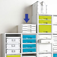 岩崎工業　再生PP引き出しケース　薄型4段　オフホワイト　ST6102RW  オリジナル