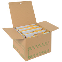 プラス 文書保存箱 ワンタッチストッカー D型フタ式 B4／A3用 書類収納 ダンボール 20枚 40075