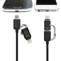 【アウトレット】カシムラ　USB充電＆同期ケーブル　70cm　2.4A　KL-19