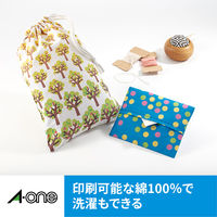 エーワン 布プリ アイロン接着タイプ ゼッケンお名前シール用 インクジェット 綿 白 はがきサイズ8面 1セット：1袋（3シート入）×5袋 33533（取寄品）