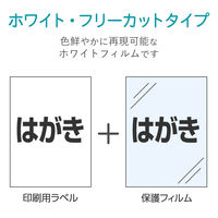 エレコム 手作りステッカー キレイに剥がせる ハガキ ホワイト EDT-STHKHW3