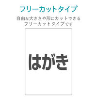 エレコム フリーカットラベル ハイグレード紙 再剥離タイプ（はがきサイズ） EDT-FHKS