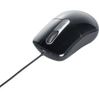 バッファロー 有線光学式マウス　静音／３ボタン　Ｍサイズ　ブラック BSMOU27SMBK 1台（直送品）