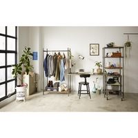 ホームエレクター (セット品) ヴィンテージ ワイヤーラック3段ウッド 幅900×奥行450×高さ1000mm HEGS1836VSW40 1台（直送品）