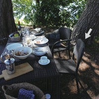 タカショー 庭座 シンプルチェア ダークブラウン KFB-1104 1脚（直送品）