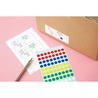 エーワン（A-one）カラーラベル 整理・表示用 シール ステッカー  丸型 直径20mm 緑 24面 14シート(336片)  07043