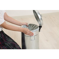 不二貿易 スチール ラウンドペダルペール 12L ガルバナイズ 34741 1個