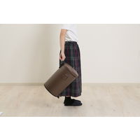 スチール ラウンドペダルペール 12L ブラウン 34744 1個 不二貿易（直送品）