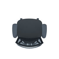 CC87GR FPC9 オカムラ コンテッサ セコンダ 大型ヘッドレスト 座クッション シルバーフレーム ブラックボディ レッド 1脚（直送品）