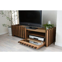 B.Bファニシング FOREST（フォレスト） テレビ台 ウォールナットブラウン 幅1245×奥行405×高さ350mm FOTB-124WB 1台（直送品）