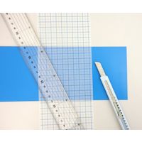 コクヨ マグネットシート 両面 300×100mm 青／赤 マク-320BR 1セット（5枚）