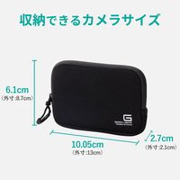 エレコム デジカメケース/ネオプレン/Sサイズ/ストラップ無し/ブラック DGB-065BK 1個（直送品）