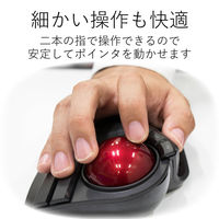 トラックボールマウス 無線 8ボタン 人差し指 大型ボール 直径52mm パームレスト搭載 黒 M-HT1DRBK エレコム 1個（直送品）