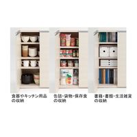 【軒先渡し】フナモコ LIVING&COUNTER 薄型 カウンター下収納 ホワイトウッド 幅905×奥行310×高さ840mm LBS-90 1台（直送品）