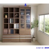 【軒先渡し】フナモコ NEW COMIC CABINET　リアルウォールナット 幅743×奥行327×高さ1800mm VCD-75 1台（直送品）