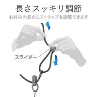 エレコム デジタルカメラネックストラップ/グラフギア/黒 DGS-010BK