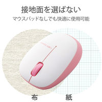 ワイヤレスマウス 無線 2.4GHz 3ボタン ブルーLED 軽量 小型 ピンク M-BL20DBPN エレコム 1個