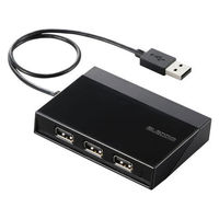 エレコム メモリリーダライタ/USBハブ付/SD+MS+CF+XD/ブラック MR-C24BK 1個（直送品）