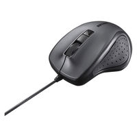 バッファロー 有線マウス(静音)　BSMBU300シリーズ　ブラック　5ボタン/ブルーLED式/静音　BSMBU300BK（直送品）