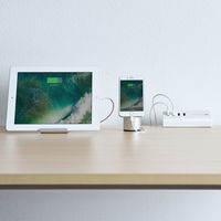 サンワサプライ クランプ式USB充電器(USB4ポート・ホワイト) ACA-IP50W 1個