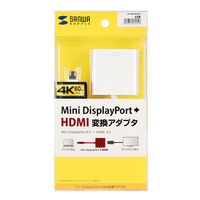 サンワサプライ ミニDisplayPort-HDMI変換アダプタ AD-MDPPHD01 1個