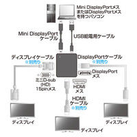 サンワサプライ DisplayPort MSTハブ（DisplayPort/HDMI/VGA） AD-MST3DPHDV 1個（直送品）