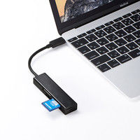 サンワサプライ USB TypeC カードリーダー ADR-3TCML37BK 1個（直送品）