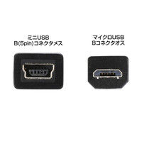 サンワサプライ マイクロUSB変換アダプタ（MicroBオス-ミニBメス） AD-USB17 1個（直送品）