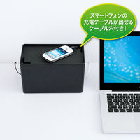 サンワサプライ ケーブル&タップ収納ボックス CB-BOXP1BKN2 1個