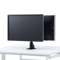 サンワサプライ 水平多関節液晶モニタアーム（前後2面） CR-LA1504BK 1台（直送品）
