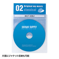 サンワサプライ DVD・CD不織布ケース(ホワイト) FCD-FN100WN 1セット(100枚入)（直送品）