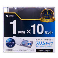 サンワサプライ DVD・CDケース（クリアブラック） FCD-PU10BK 1セット（10枚入り）（直送品）