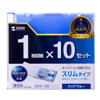 サンワサプライ DVD・CDケース（クリアブルー） FCD-PU10BL 1セット（10枚入り）（直送品）