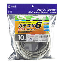 サンワサプライ カテゴリ6UTPクロスケーブル KB-T6L-10CK 1個