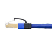 サンワサプライ カテゴリ7A LANケーブル 0.4m ブルー KB-T7A-004BL 1個