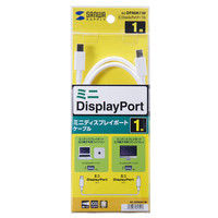 サンワサプライ ミニDisplayPortケーブル 1m KC-DPMM1W 1本（直送品）