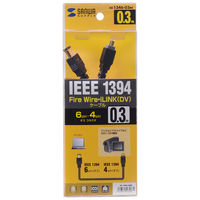サンワサプライ IEEE1394ケーブル KE-1346-03BK 1本（直送品）