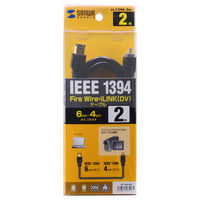 サンワサプライ IEEE1394ケーブル KE-1346-2BK 1本（直送品）
